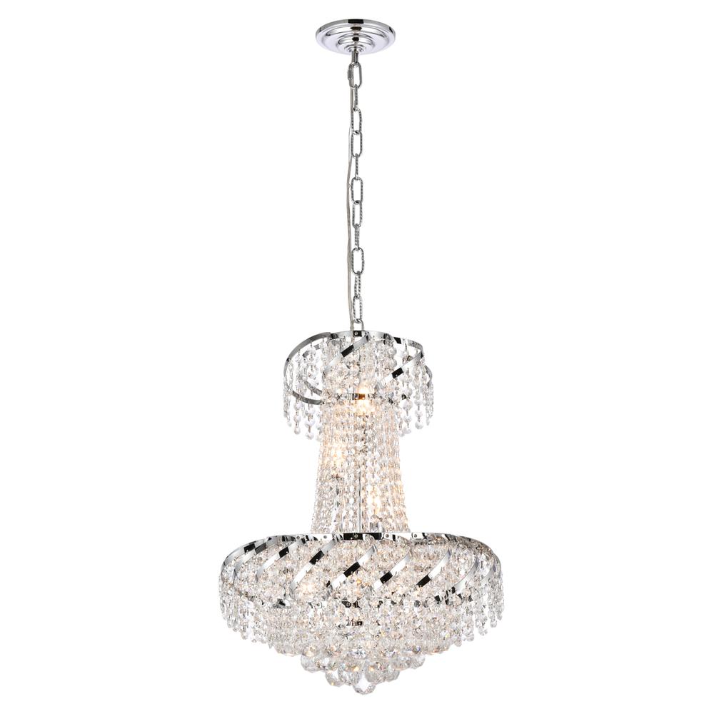Belenus 6 light Chrome Pendant Clear Royal Cut Crystal. Picture 1