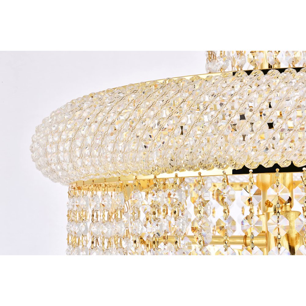 Spiral 10 light Chrome Pendant Clear Royal Cut Crystal. Picture 6