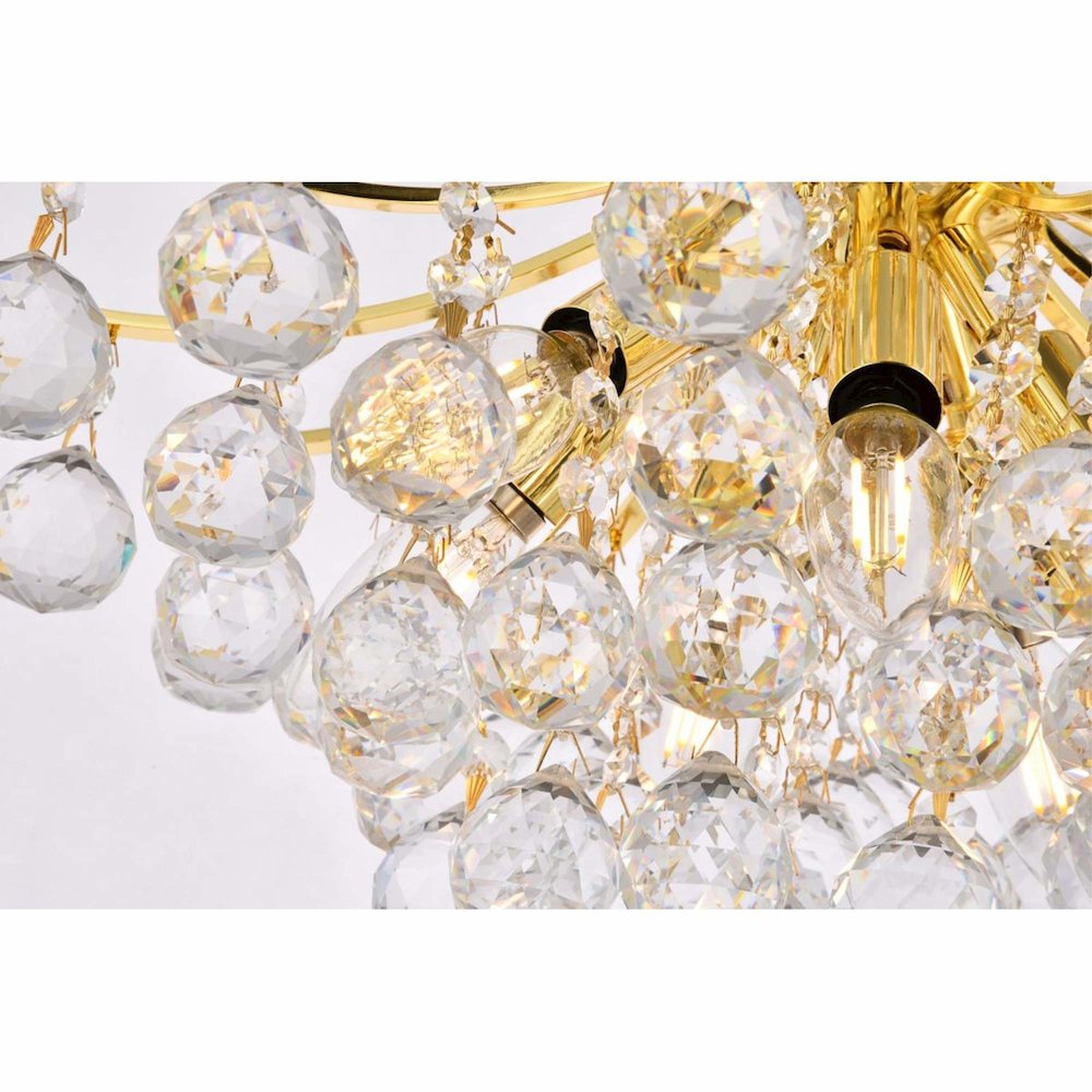 Toureg 6 light Gold Pendant Clear Royal Cut Crystal. Picture 4