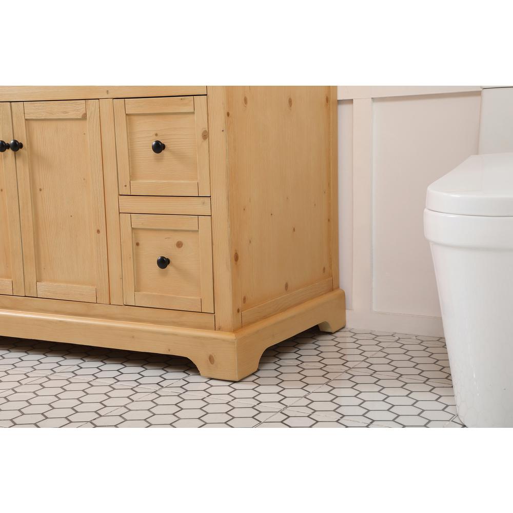 48 inch Single bathroom vanity in natural wood. Picture 6