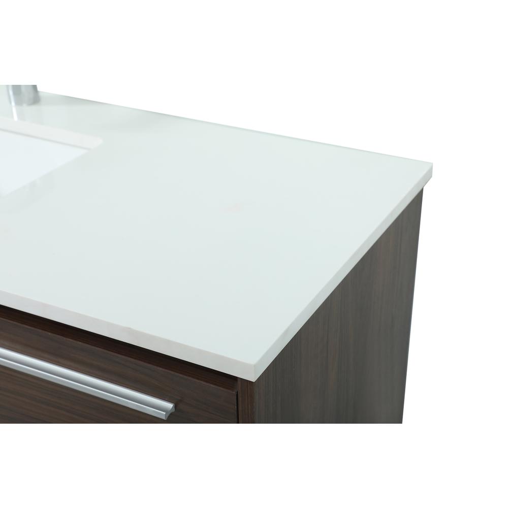 48 inch Single bathroom vanity in walnut. Picture 11