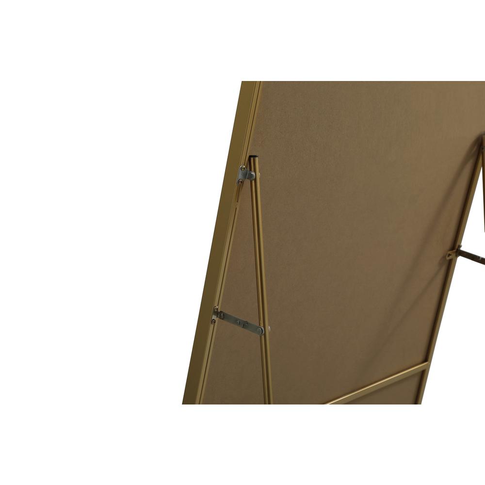 Metal Frame Arch Full Length Mirror 35x72 Inch in Brass. Picture 8
