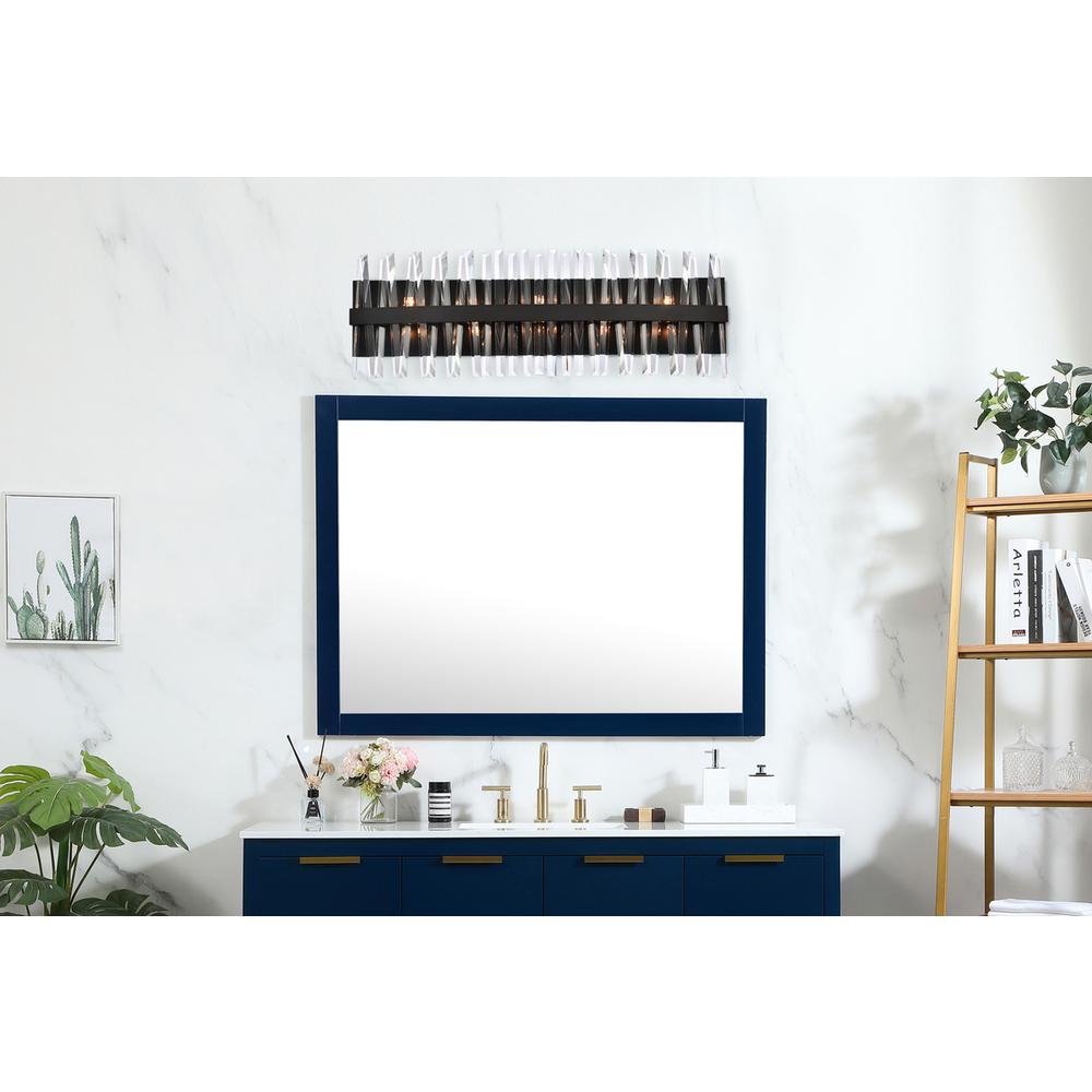 Serephina 36 inch crystal bath sconce in black. Picture 6
