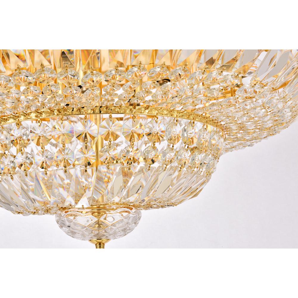 Tranquil 18 light Gold Flush Mount Clear Royal Cut Crystal. Picture 5