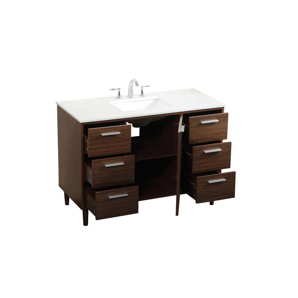 48 inch bathroom vanity in Walnut. Picture 9
