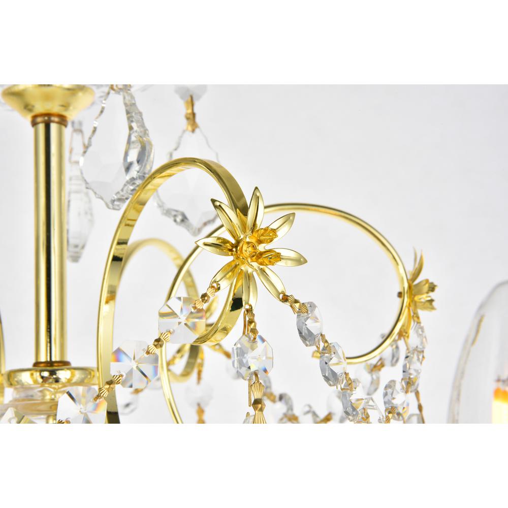St. Francis 6 light Gold Chandelier Clear Royal Cut Crystal. Picture 2