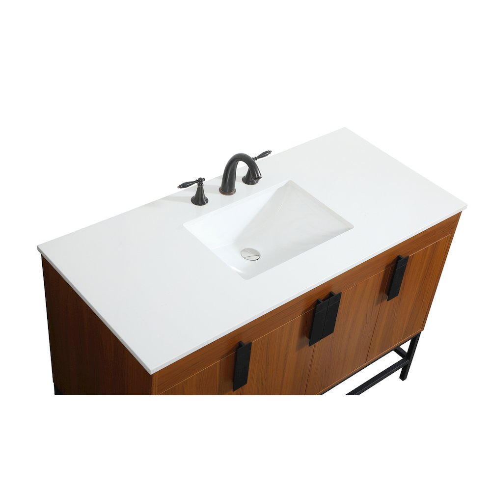 48 Inch Single Bathroom Vanity In Teak. Picture 11
