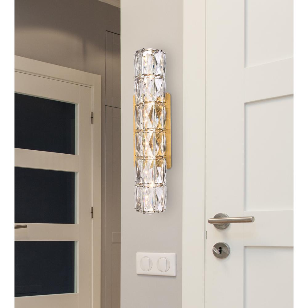 Valetta 18 inch LED linear wall sconce in gold. Picture 8