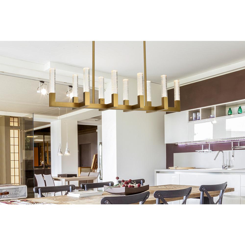 Noemi 48 inch Adjustable LED Pendant in Satin Gold. Picture 11