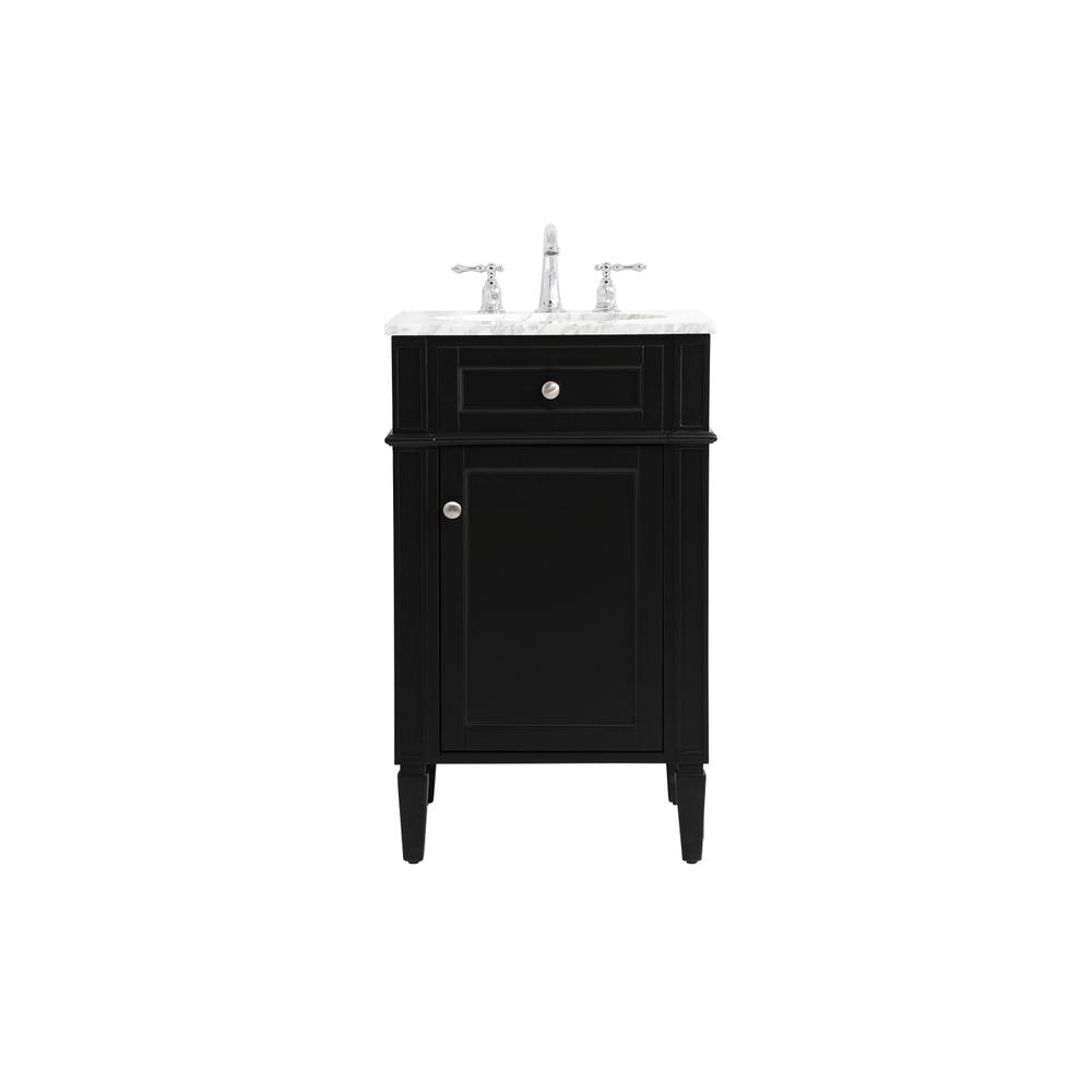 21 inch Single bathroom vanity in black. Picture 1