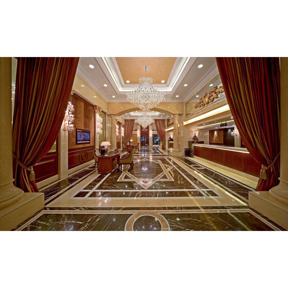 Maria Theresa 49 light Chrome Chandelier Golden Teak (Smoky) Royal Cut Crystal. Picture 8