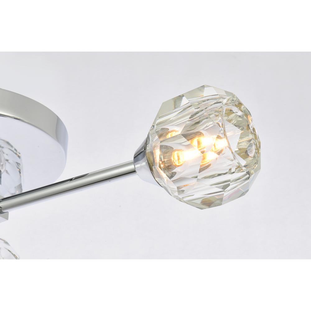 Zayne 3 Light Flush Mount in Chrome. Picture 3