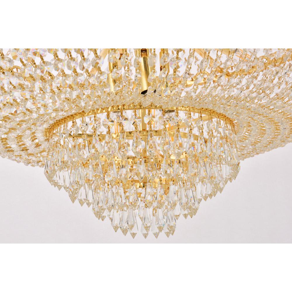 Century 17 light Gold Chandelier Clear Royal Cut Crystal. Picture 3