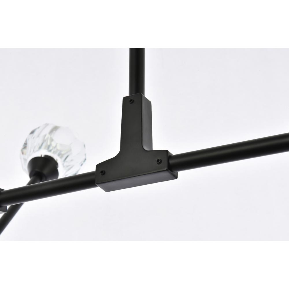 Zayne 10 Light Pendant in Black. Picture 4