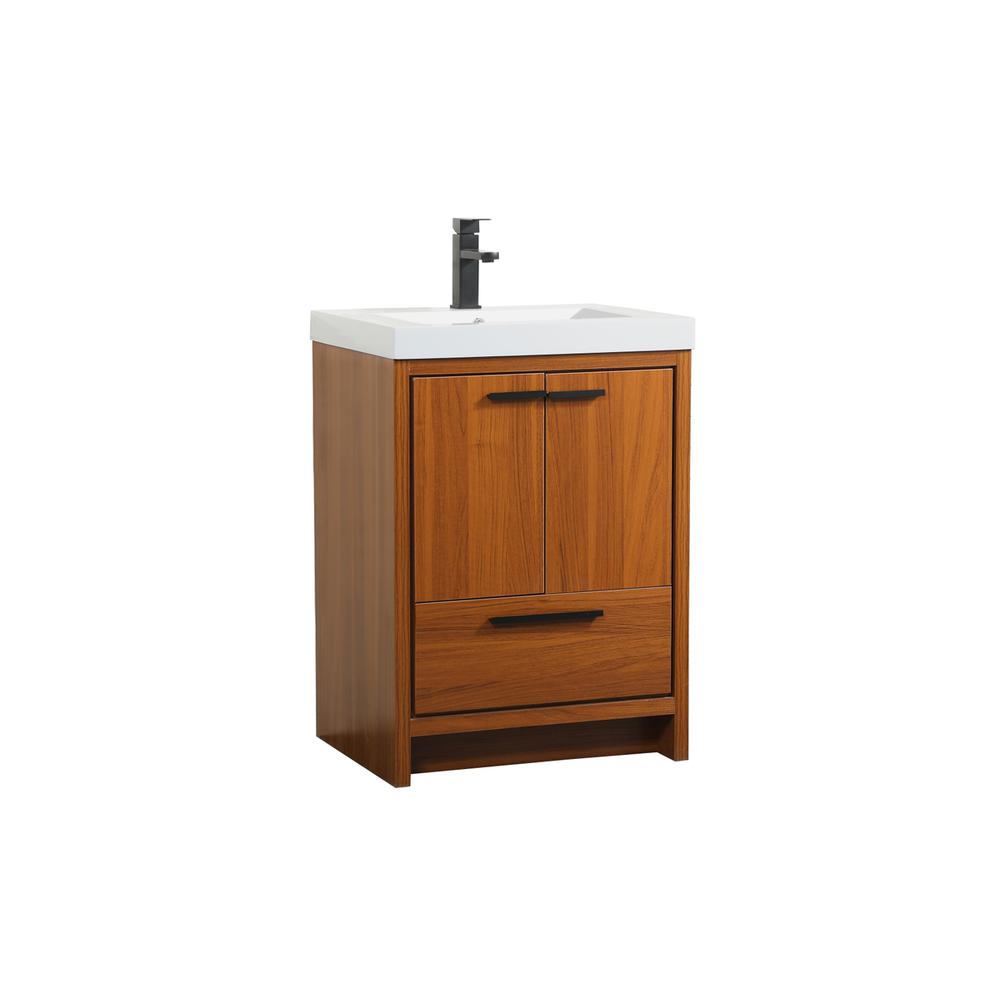 24 inch Single bathroom vanity in Teak. Picture 7