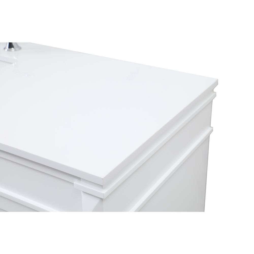 60 inch Single bathroom vanity in white. Picture 11