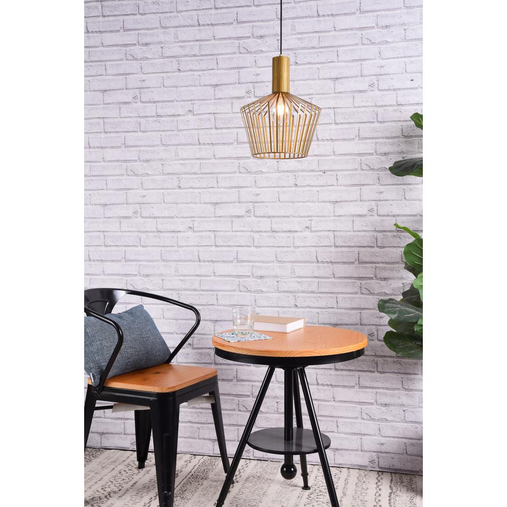 Ronnie 1 Light Brass Pendant. Picture 8