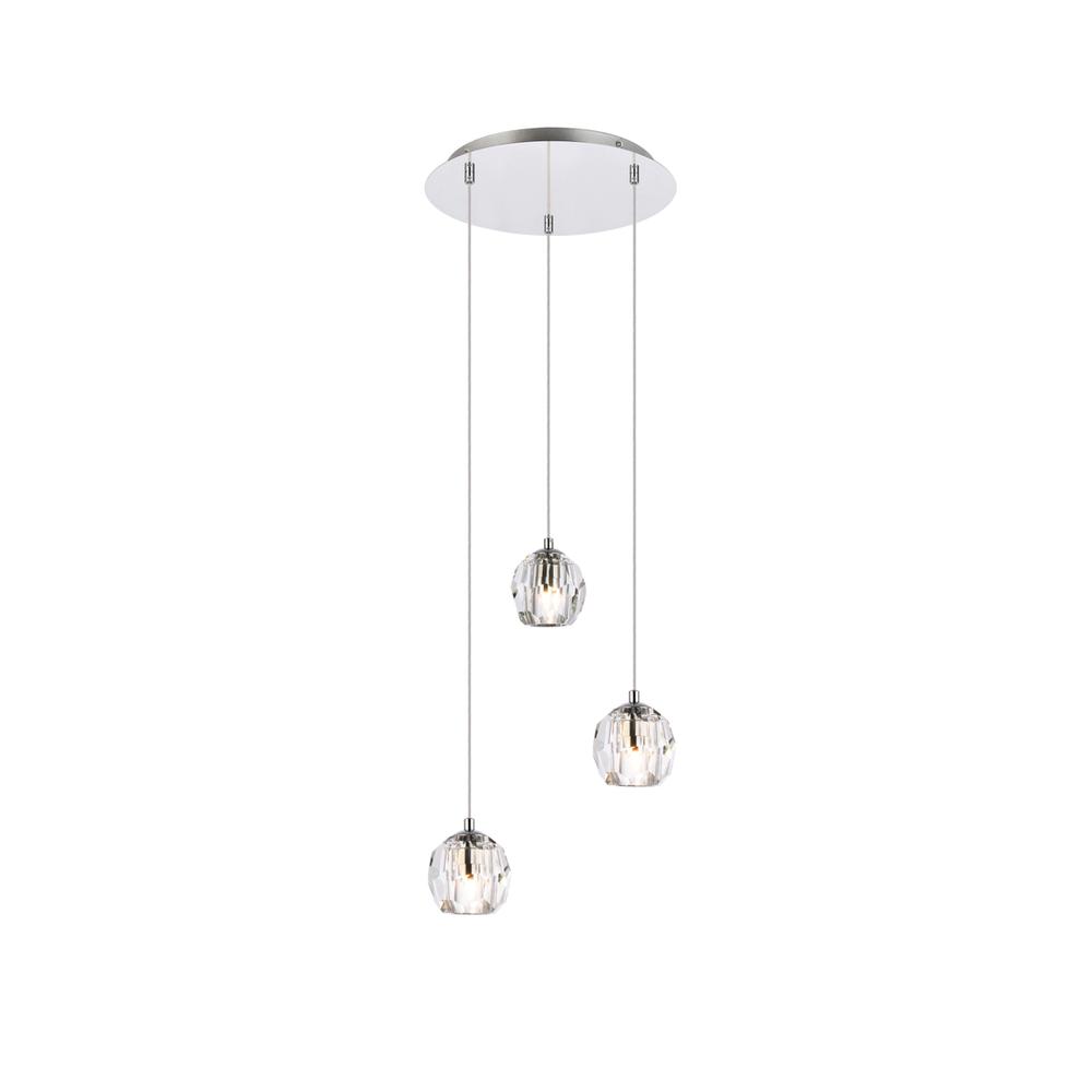 Eren 3 lights Chrome pendant. Picture 1