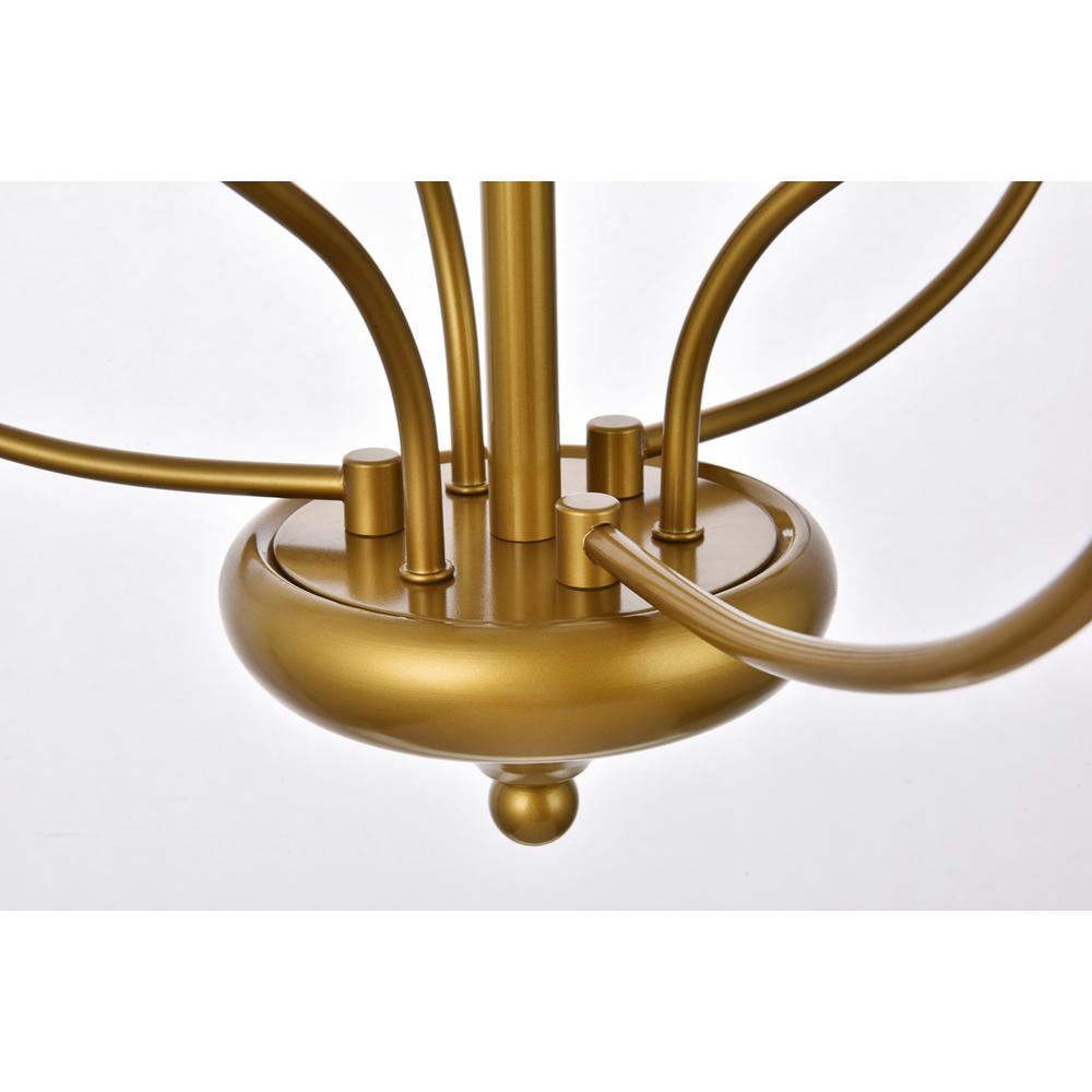 Westley 6 lights pendant in brass. Picture 5
