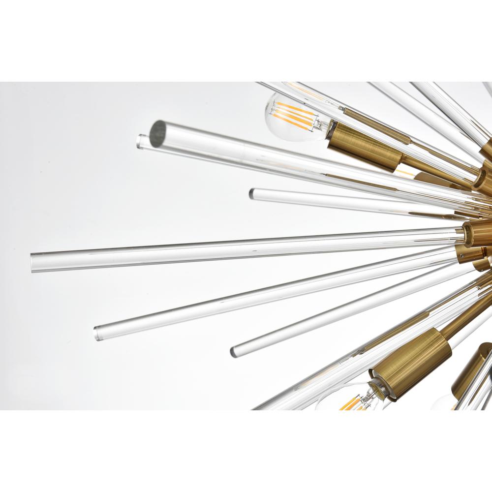 Sienna 32 inch crystal rod pendant in gold. Picture 4