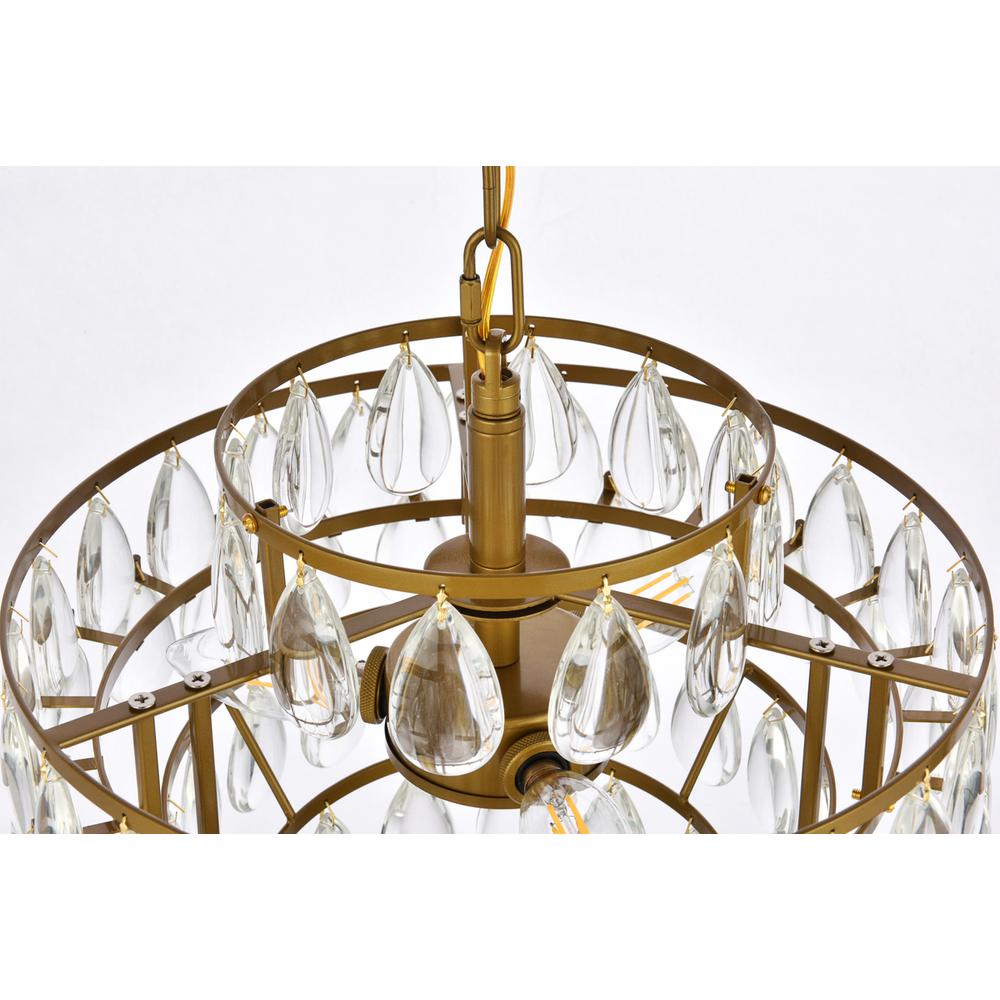 Mila 14 inch pendant in brass. Picture 5