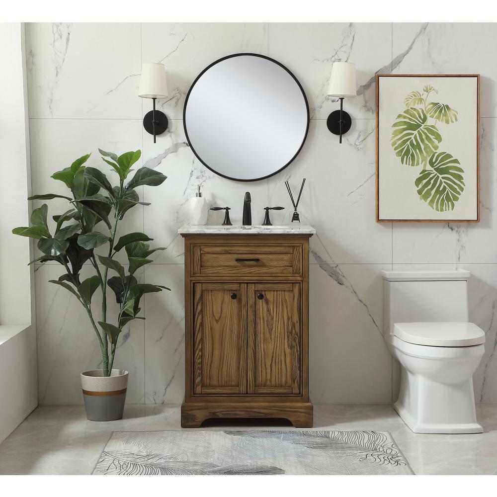 24 inch Single bathroom vanity in driftwood. Picture 4