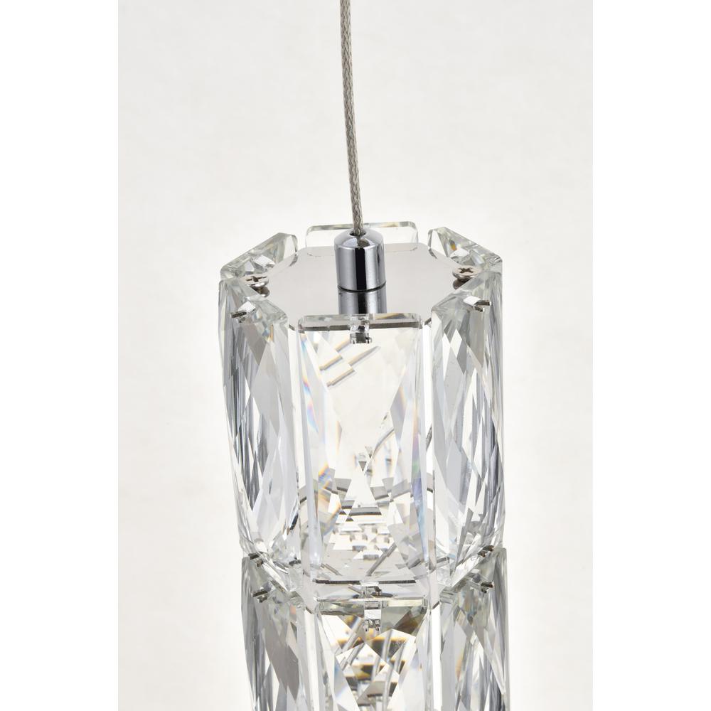 Polaris LED light Chrome Pendant Clear Crystal. Picture 4