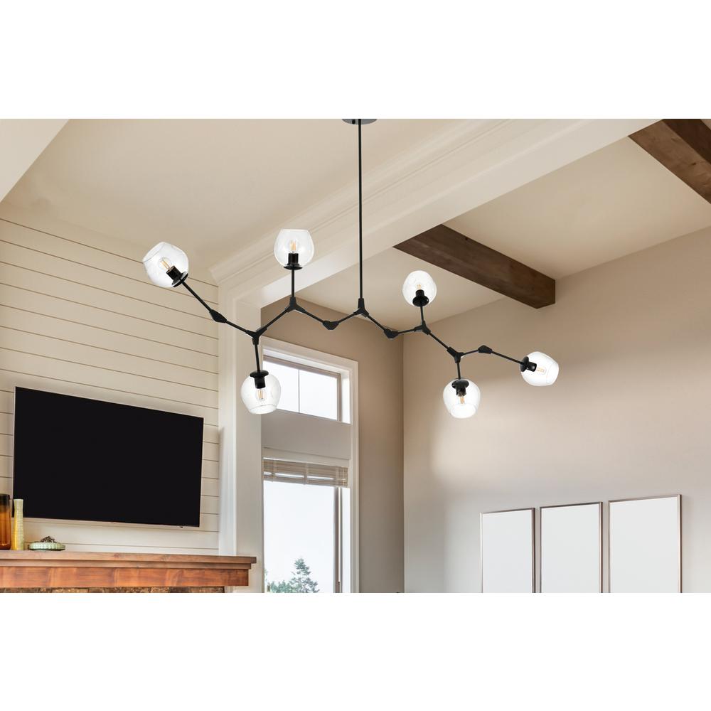 Cavoli 70 inch Chandelier in Black. Picture 8