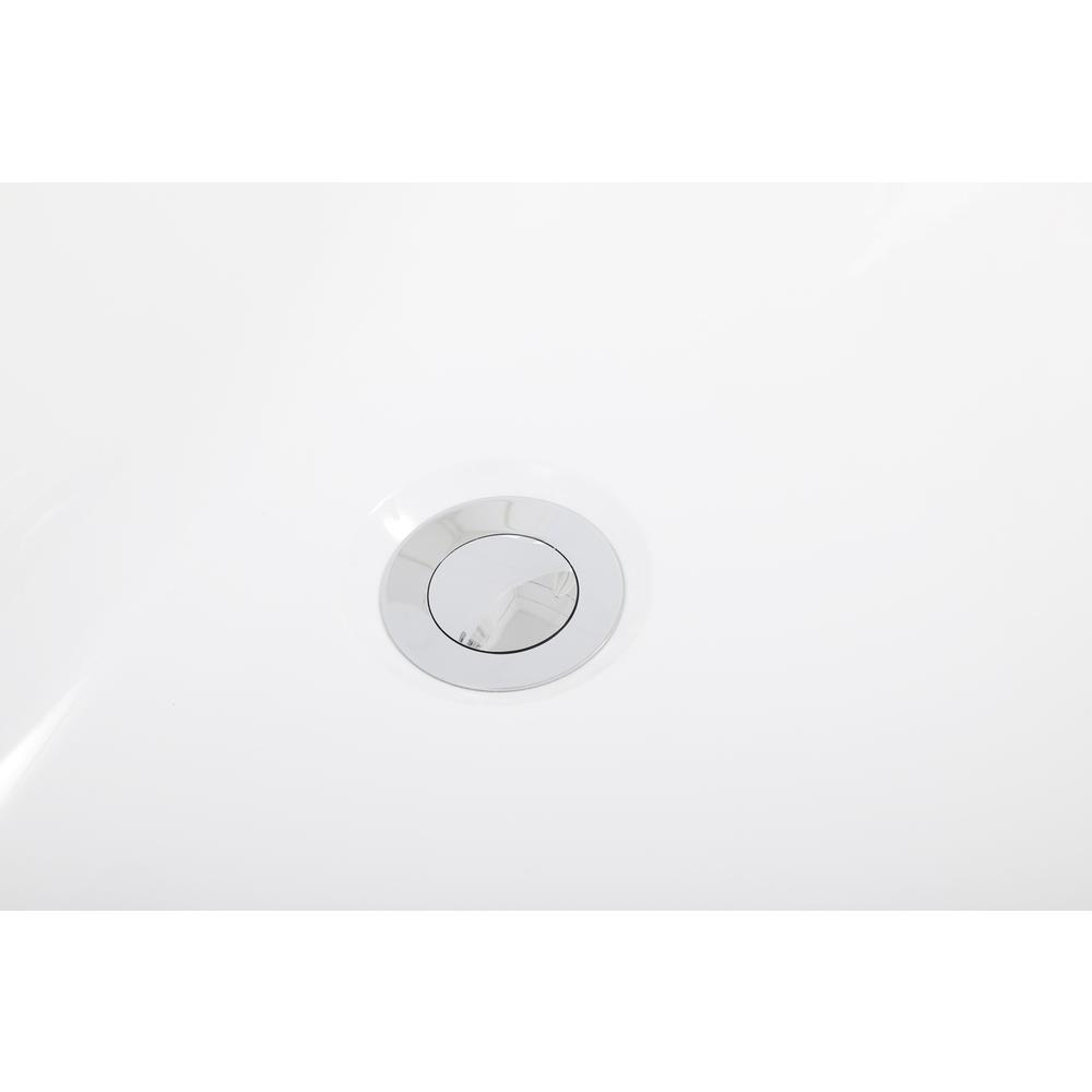 62 inch soaking bathtub in glossy white. Picture 11