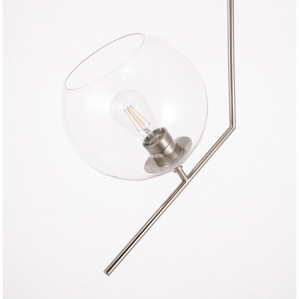 Ryland 1 Light Chrome And Clear Glass Pendant. Picture 14