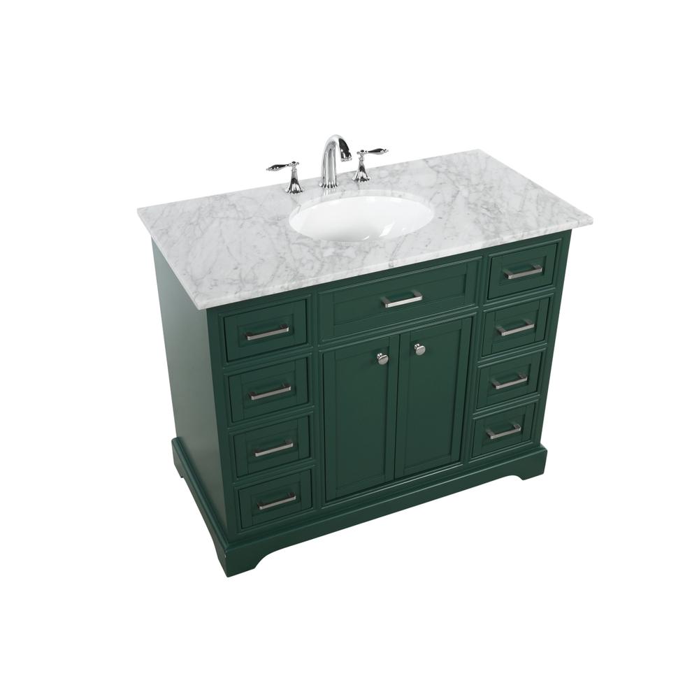 42 inch Single bathroom vanity in green. Picture 8
