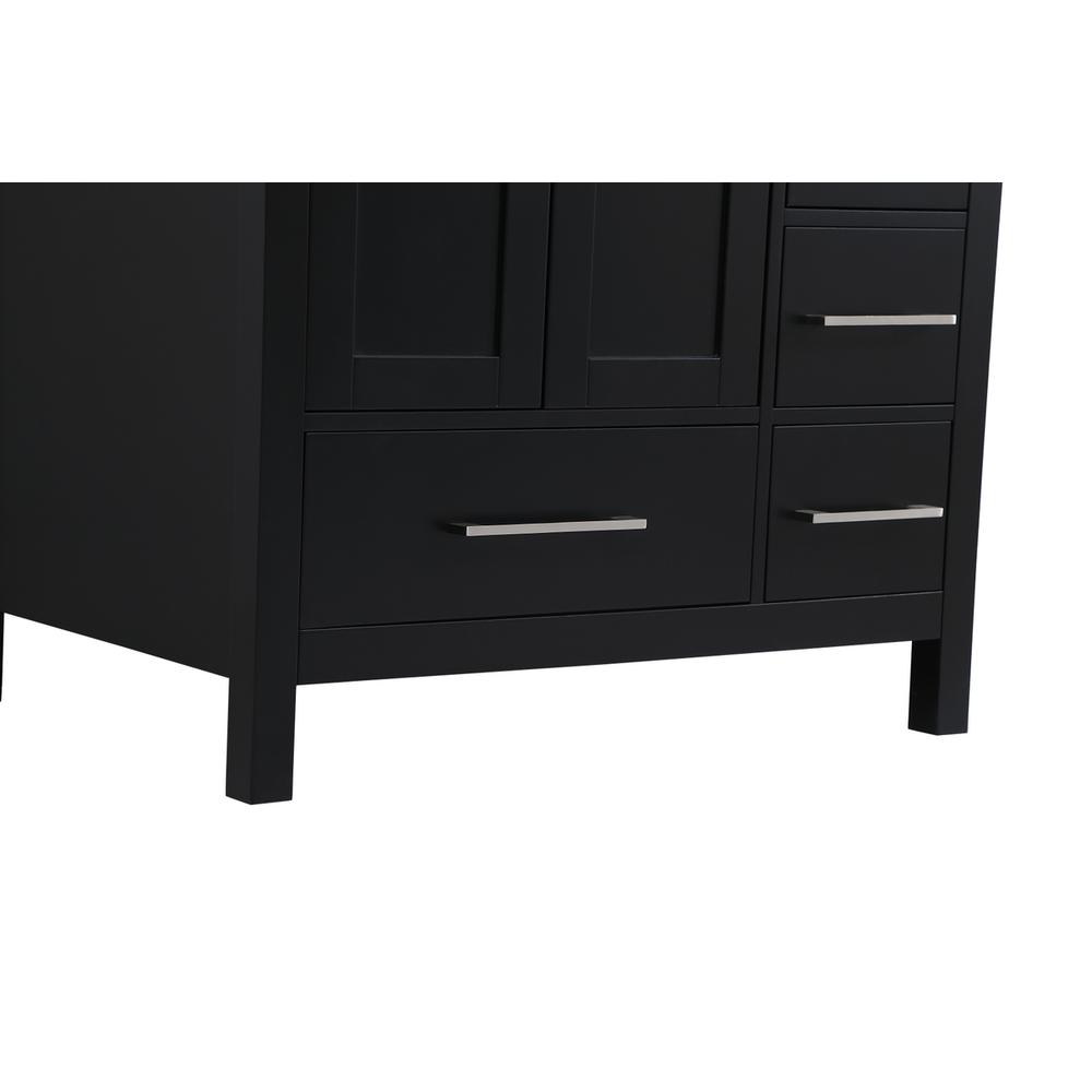 32 inch Single Bathroom Vanity in Black with Backsplash. Picture 12
