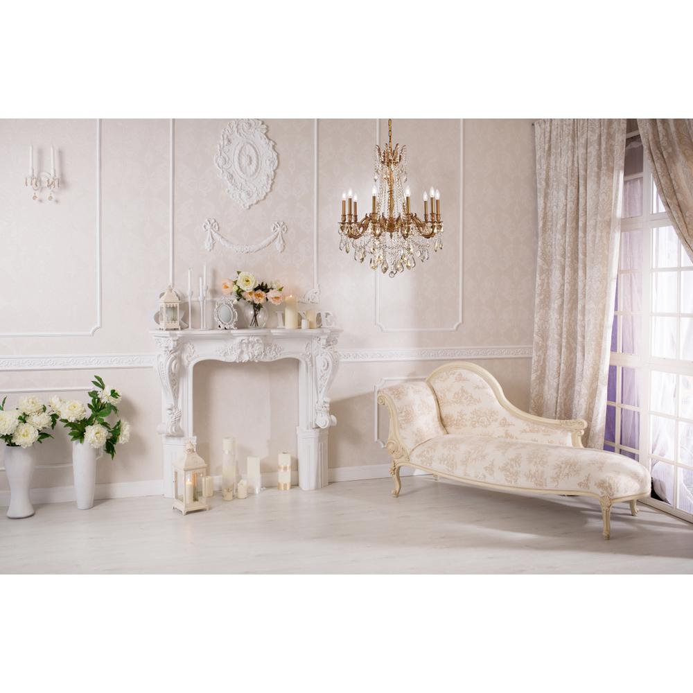 Rosalia 10 light French Gold Chandelier Golden Teak (Smoky) Royal Cut Crystal. Picture 9