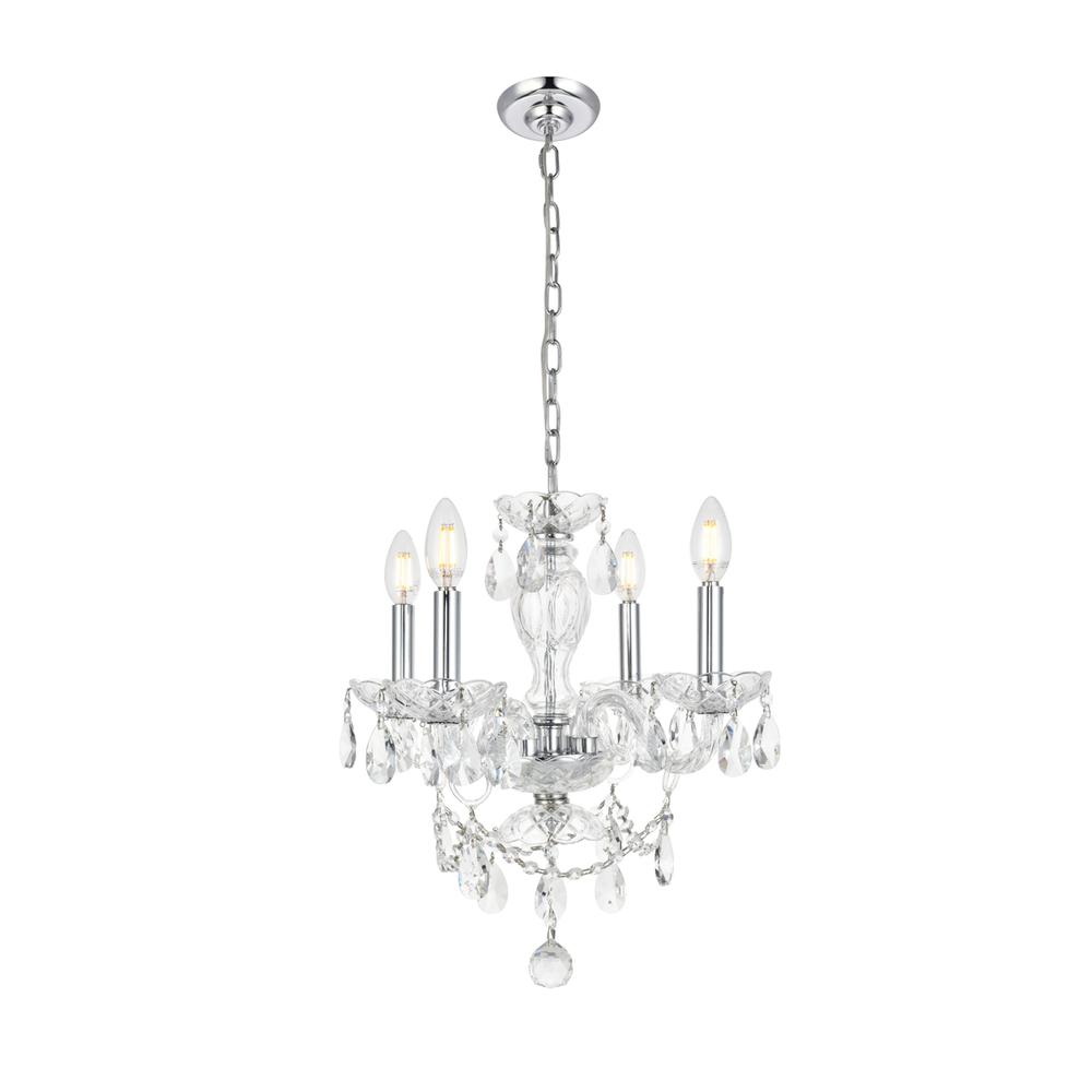 Elle Collection Pendant D17in H18in Lt:4 Chrome Finish. Picture 6