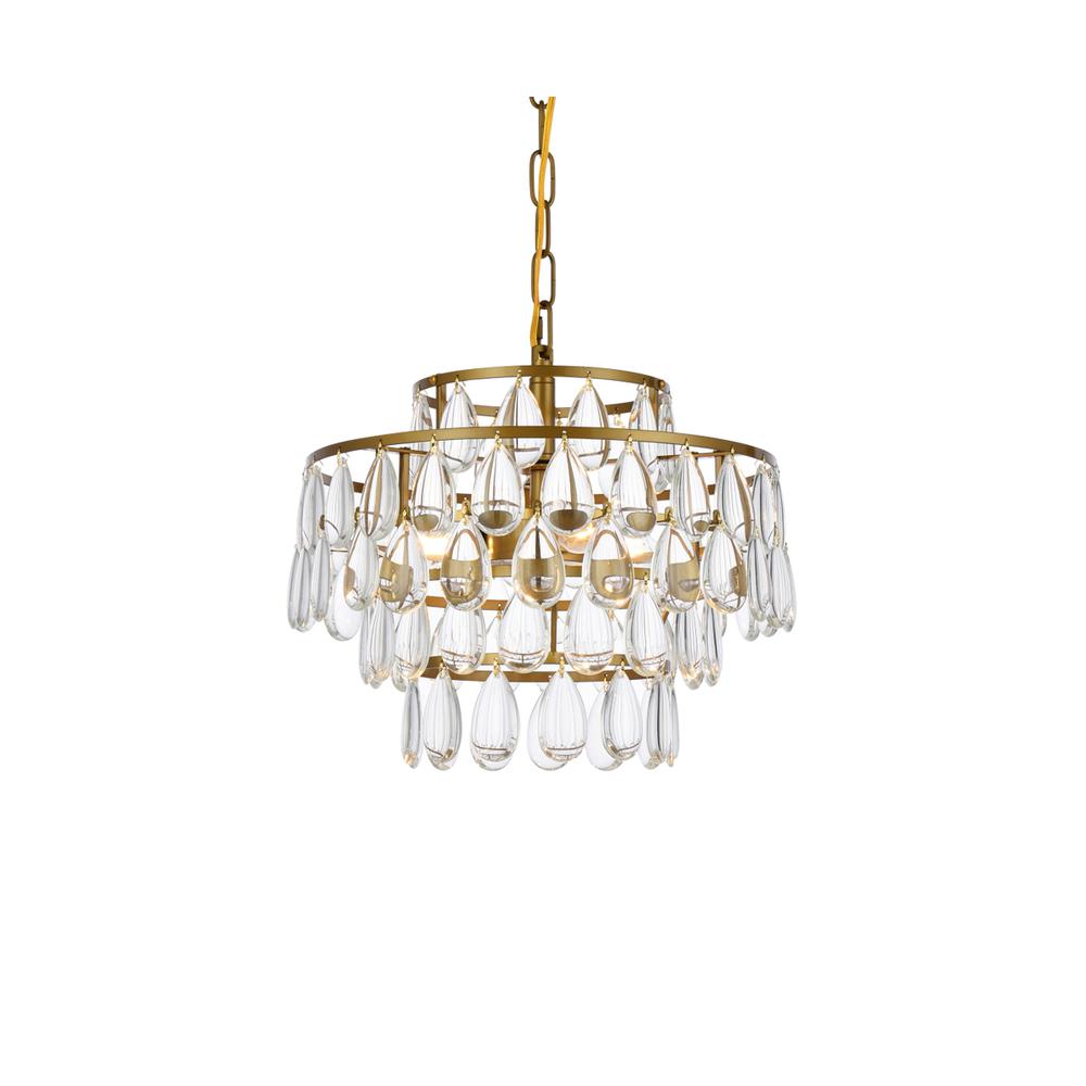Mila 14 inch pendant in brass. Picture 2