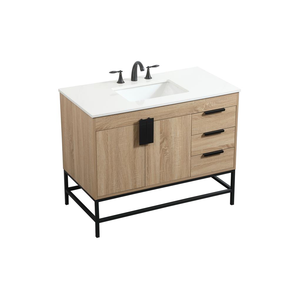 42 inch Single bathroom vanity in mango wood. Picture 8