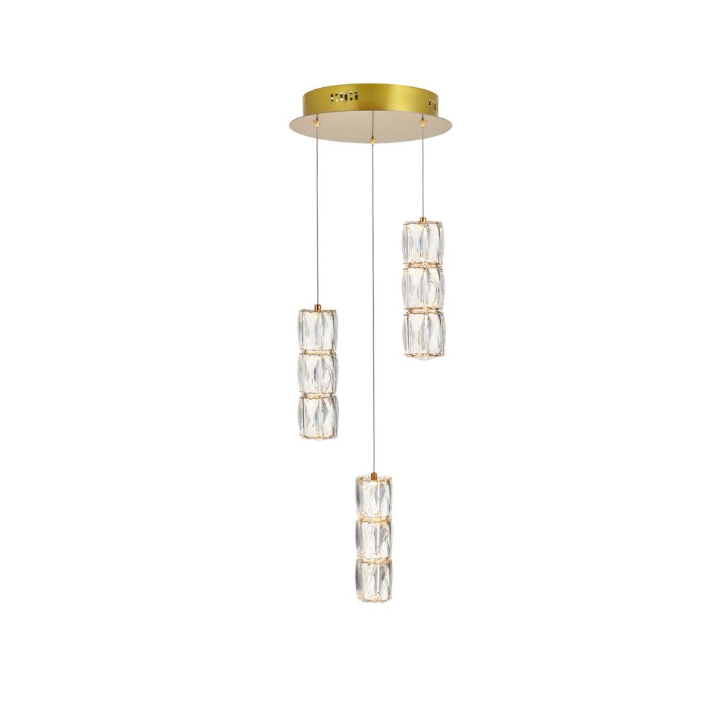 Polaris LED light Gold Pendant Clear Crystal. Picture 2
