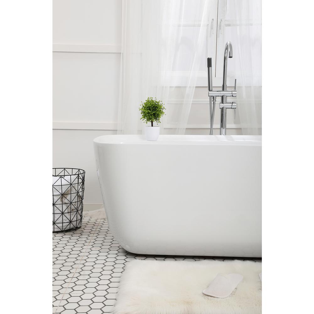 59 inch soaking bathtub in glossy white. Picture 6