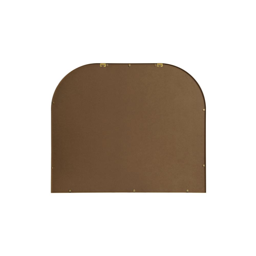 Metal Frame Arch Mirror 40x34 Inch in Brass. Picture 8