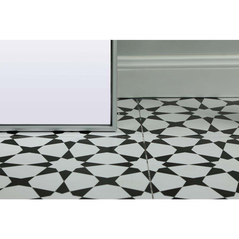 Metal Frame Arch Full Length Mirror 32x66 Inch in Silver. Picture 3