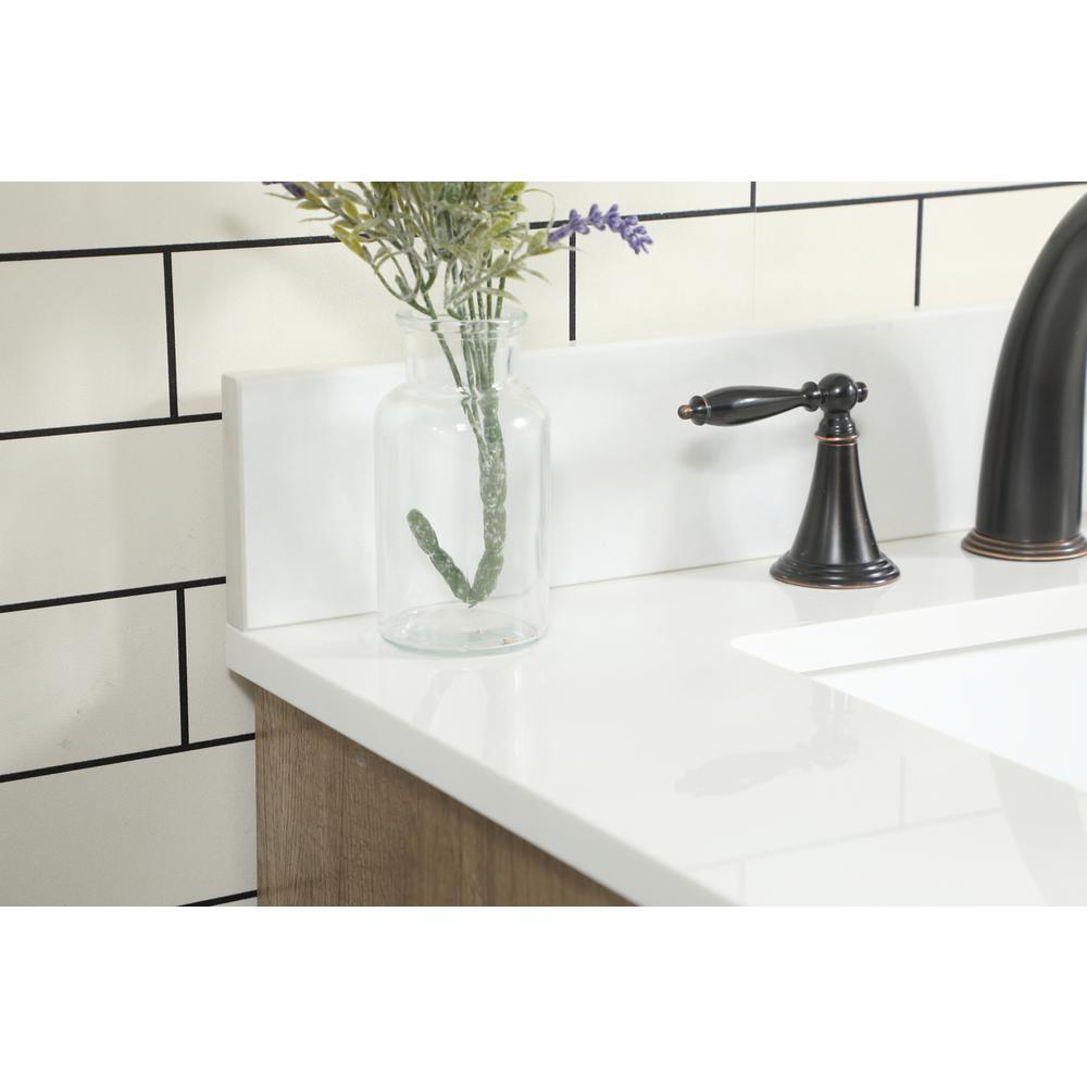 42 inch Single bathroom vanity in natural oak with backsplash. Picture 5