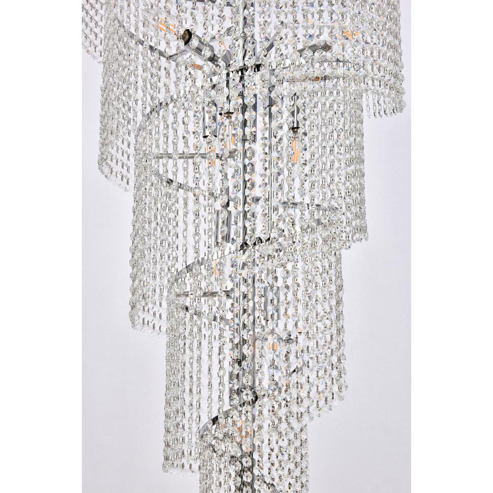 Spiral 28 light Chrome Chandelier Clear Royal Cut Crystal. Picture 3