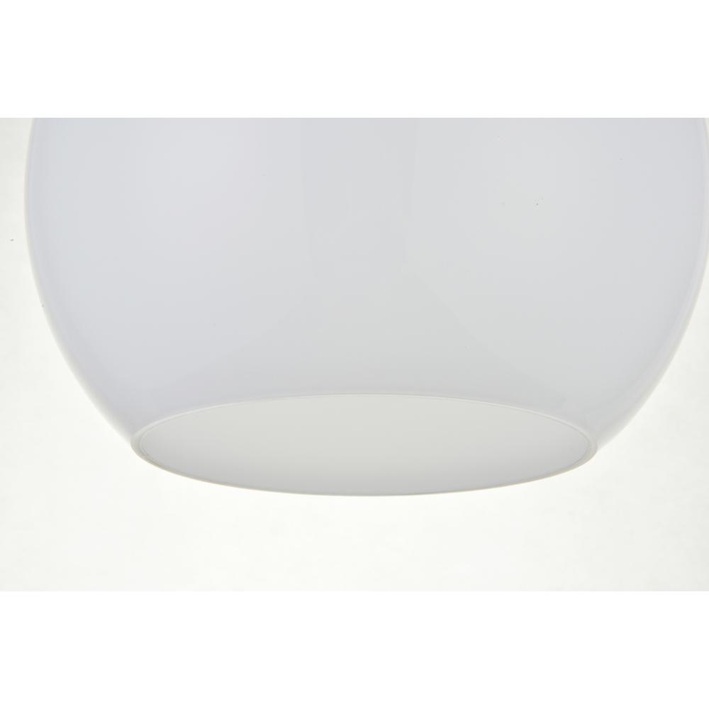 Baxter 1 Light Black Flush Mount With Frosted White Glass. Picture 4