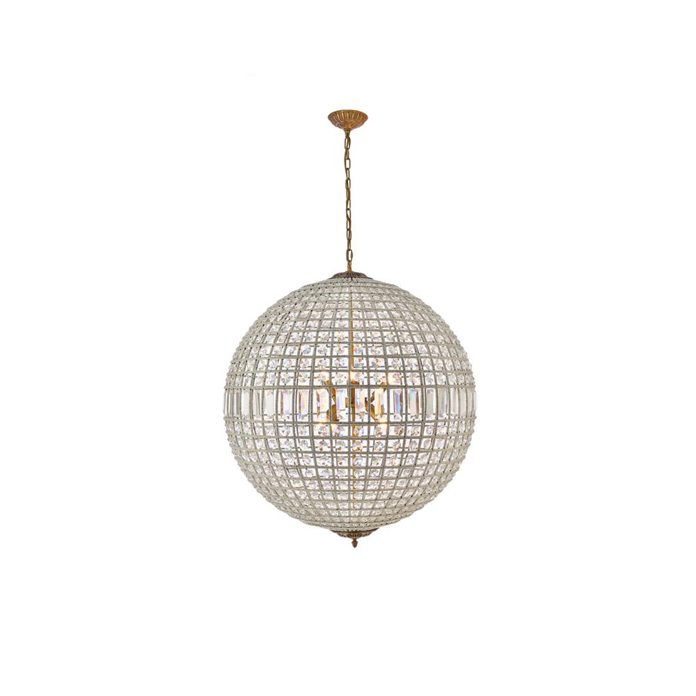 Olivia 8 light French Gold Chandelier Clear Royal Cut Crystal. Picture 1
