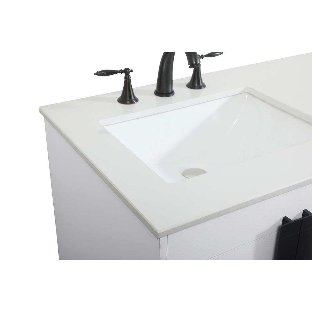 60 inch double bathroom vanity in white. Picture 11