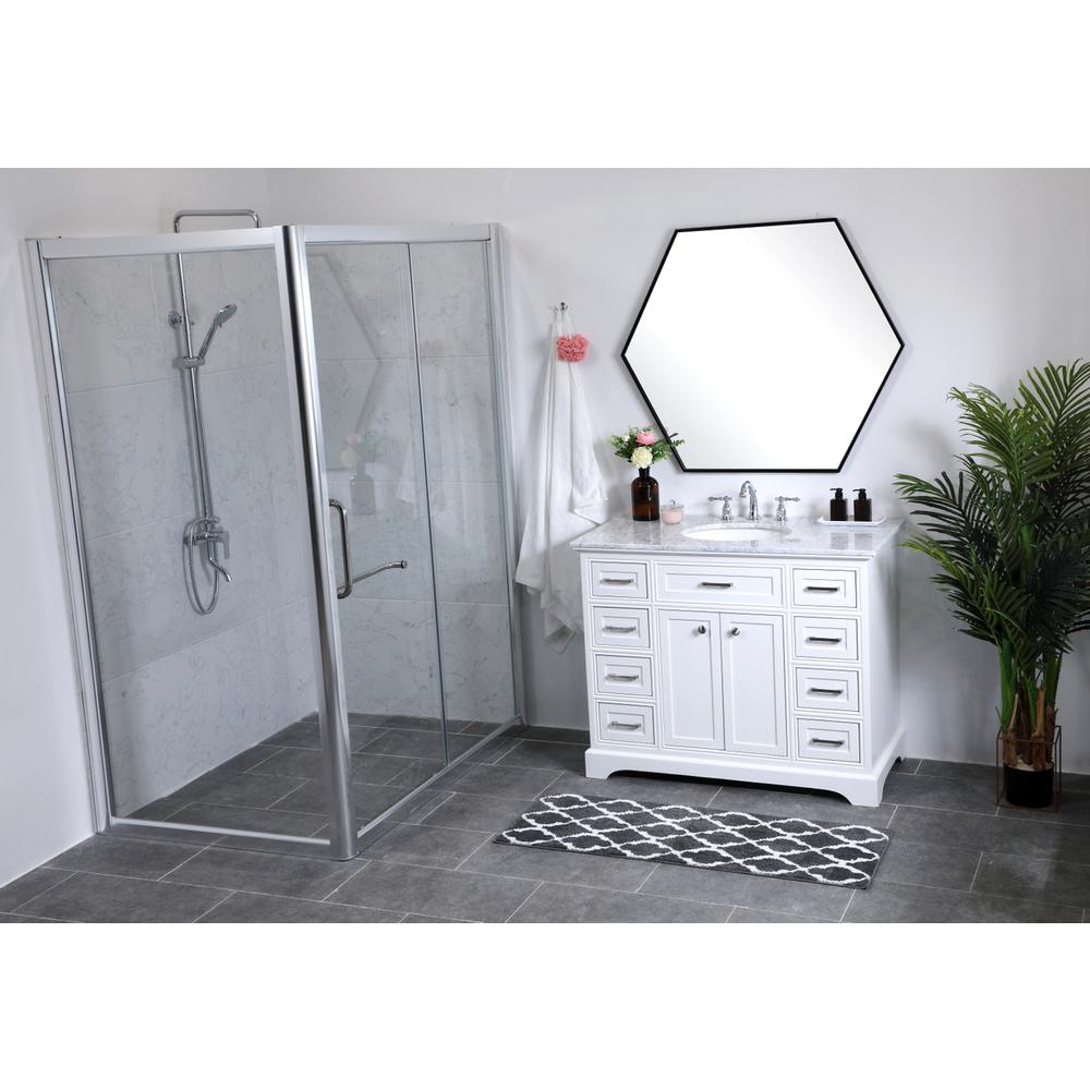 42 in. Single Bathroom Vanity set in white. Picture 9