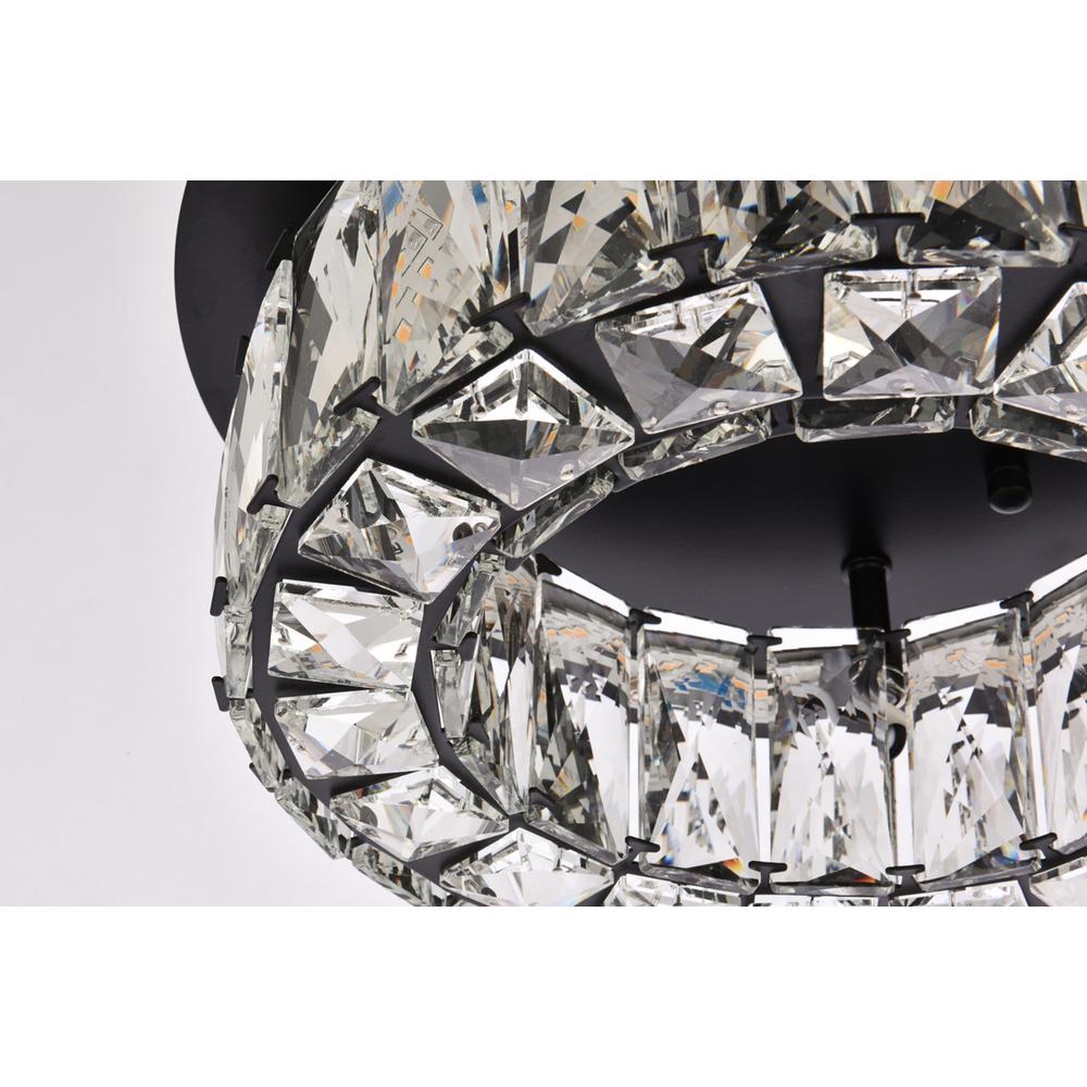 Monroe 12 inch LED Single flush mount in black. Picture 4