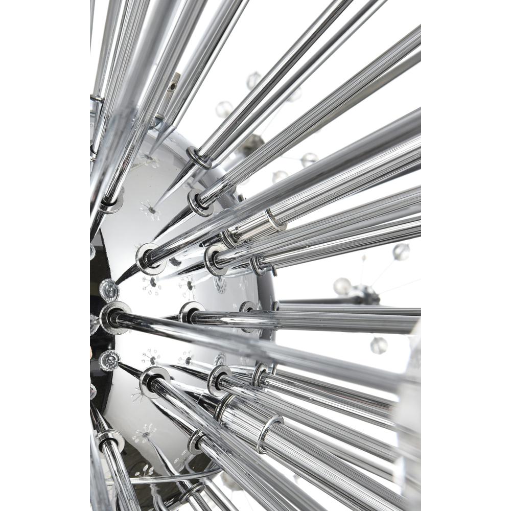Vera 44 inch three tiers crystal starburst chandelier in chrome. Picture 4