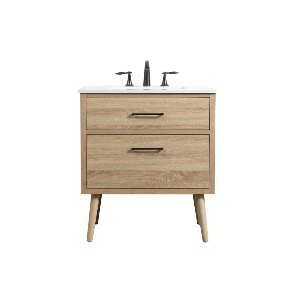 30 inch Single bathroom vanity in mango wood. Picture 1