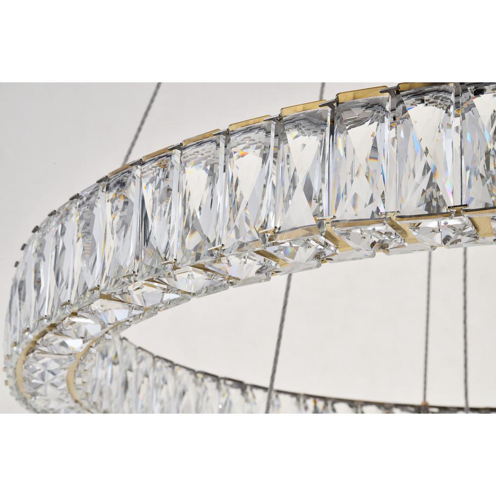 Monroe Integrated LED chip light gold Chandelier Clear Royal Cut Crystal. Picture 3